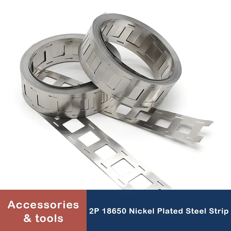 

1 Roll 10m 2P 0.15*27mm Nickel Plated Steel Strip For 18650 Lithium Battery Pack Welding Tape Nickel Belt Nickel Strip