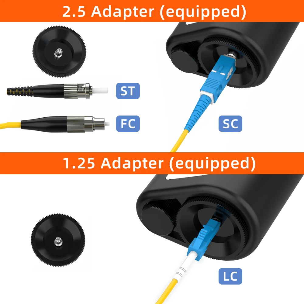 Web Tool Optical Fiber End Face Magnifier 100/200/400X Multiples Fiber Inspection Microscope 2.5mm(SC/FC/ST) /1.25mm(LC)