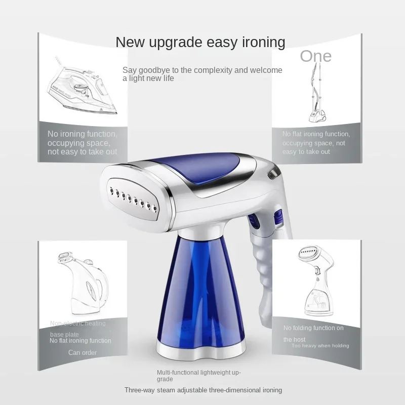 110V/220V Portable and Foldable Handheld Garment Steamer with Multi-functional Ironing Capability,Quick and Easy Garment Care