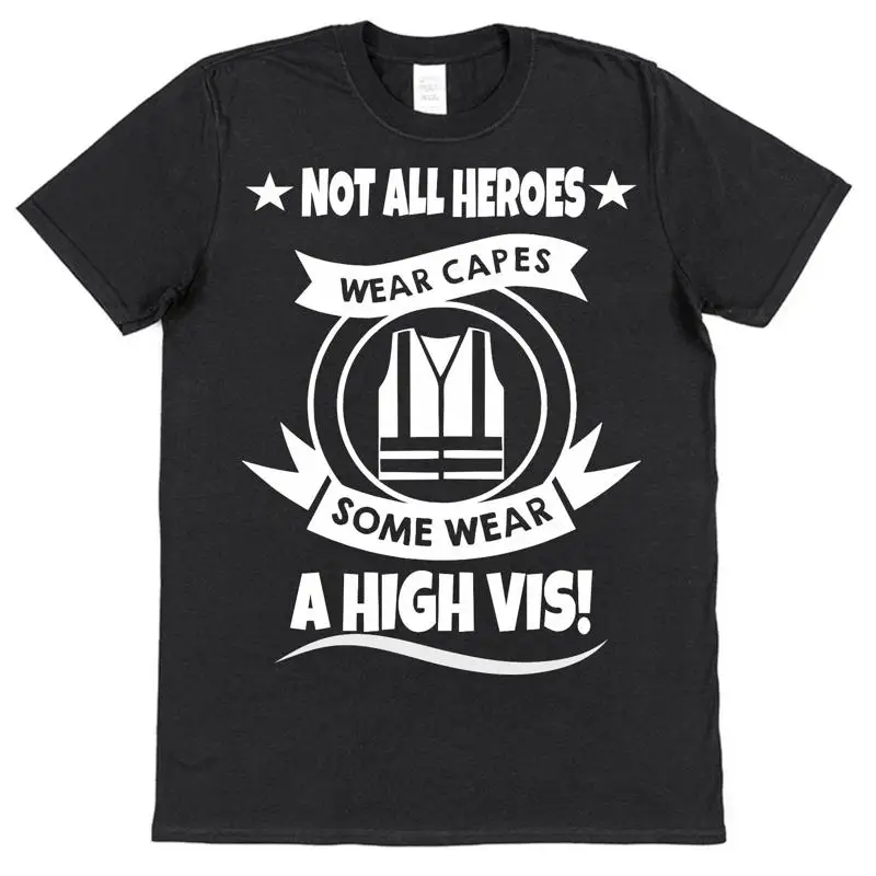 

Футболка Hero High Vis Wearer, жилет, идея для дорожного железнодорожного работника, рабочая одежда для папы и т. д.