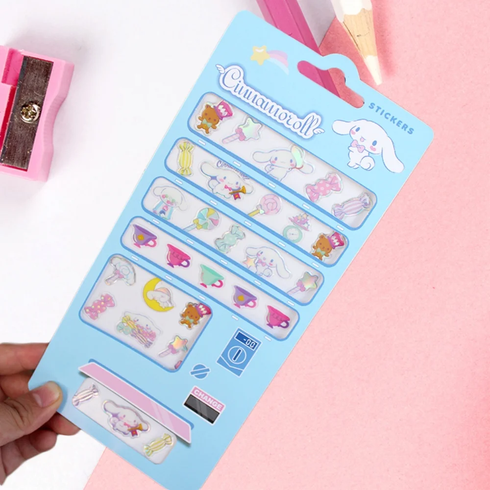 Genuino Anime Sanrio Adesivi Hello Kitty Cinnamoroll Fai da Te per Laptop Bagagli Skateboard Telefono Cartoon Decalcomanie Ragazze Giocattolo Regali