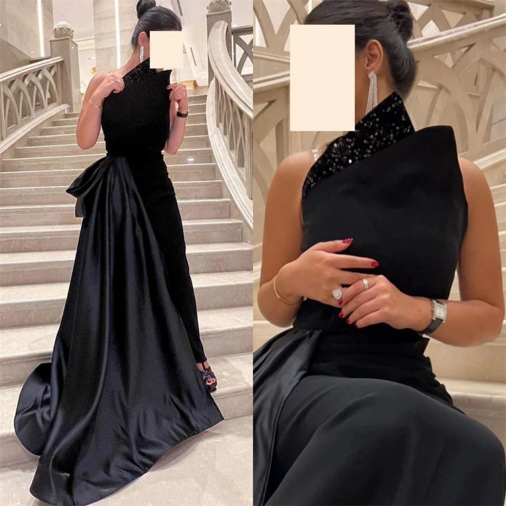 Customized Fashion Strapless Sheath Celebrity Sequin Draped S Occasion Evening Gown birthday dress for women luxury 2023