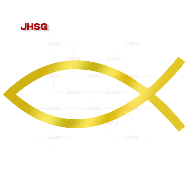 Creative Car Sticker "Jesus Fish" Car Design Vinyl Body, Window, Bumper Scratch Sticker, Suitable for Car Decoration Accessories 5