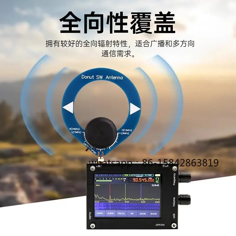 New Donut Loop Antenna, Broadband HF/SW/AM/MW Mini Loop Receiving Antenna Module for SDR Radio