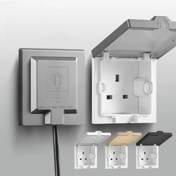 Danni UK Plug 13A Wall Embedded Socket Panel, Hidden Wall 220V Electrical Socket, Model 86 Refrigerator Invisible Wall Socket