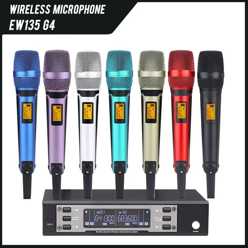 EW135G4 EW100G4 100G4 SKM9000 Professional UHF Dual Handheld Wireless Microphone System Stage Performance Dynamic Long Distance