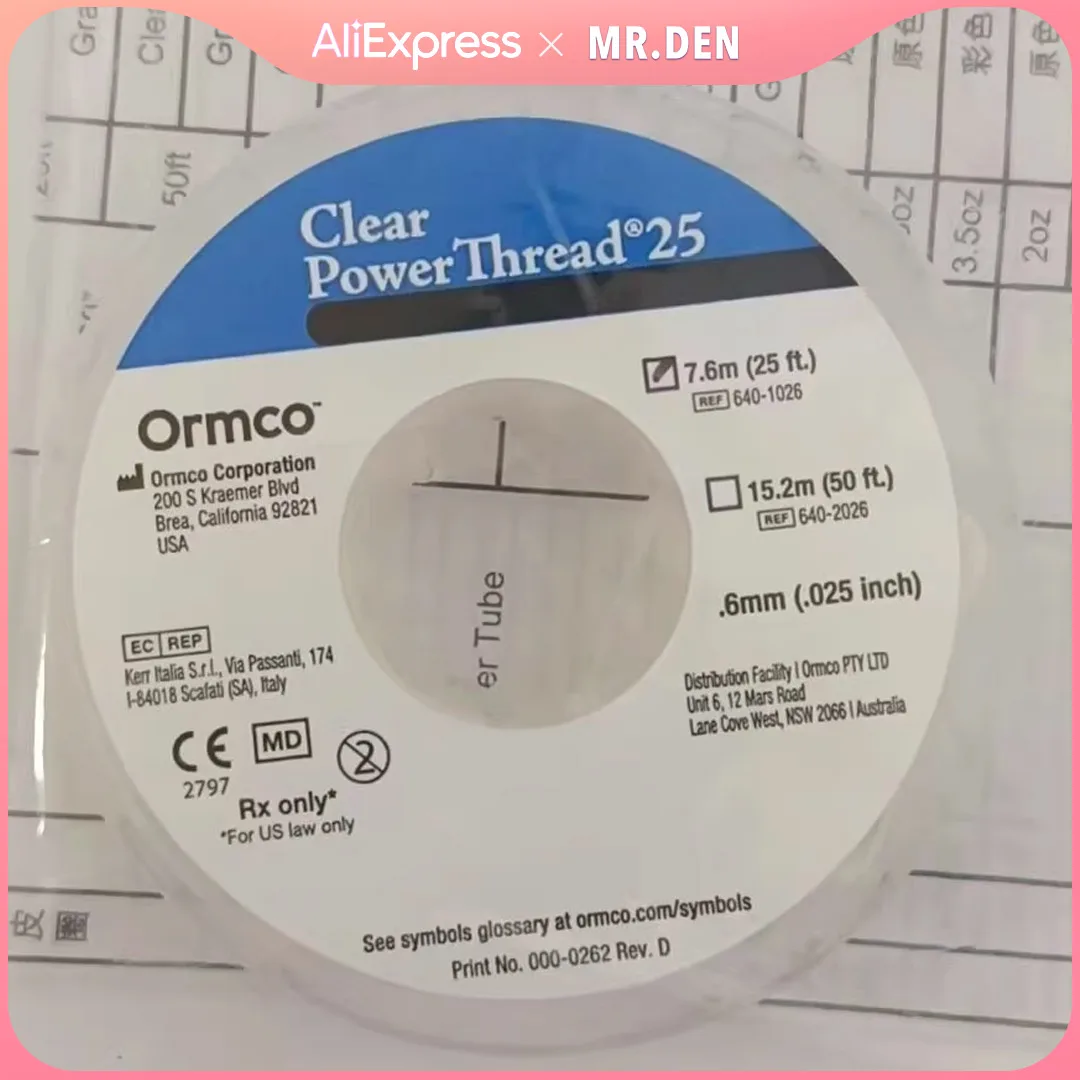 MR DEN Ormco Dental Materials Orthodontic Rubber Bands Traction Clear Power Thread Generation Chain Elastic Wires