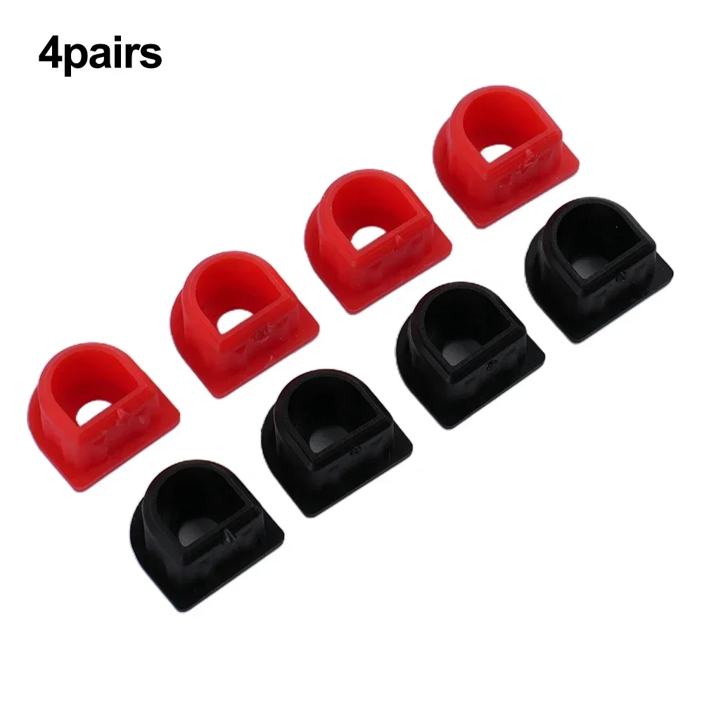 4 Pairs Waterproof Plug Cable Gland Inserts RED&BLACK Plugs 50A/120A/175A/350A Connector Cable Kit