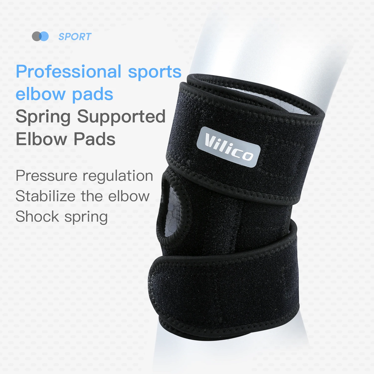 Fitness Basketball Cycling Outdoor Sports Elbow Protection With Spring Support Breathable Pressure Fixation Protective Equipment