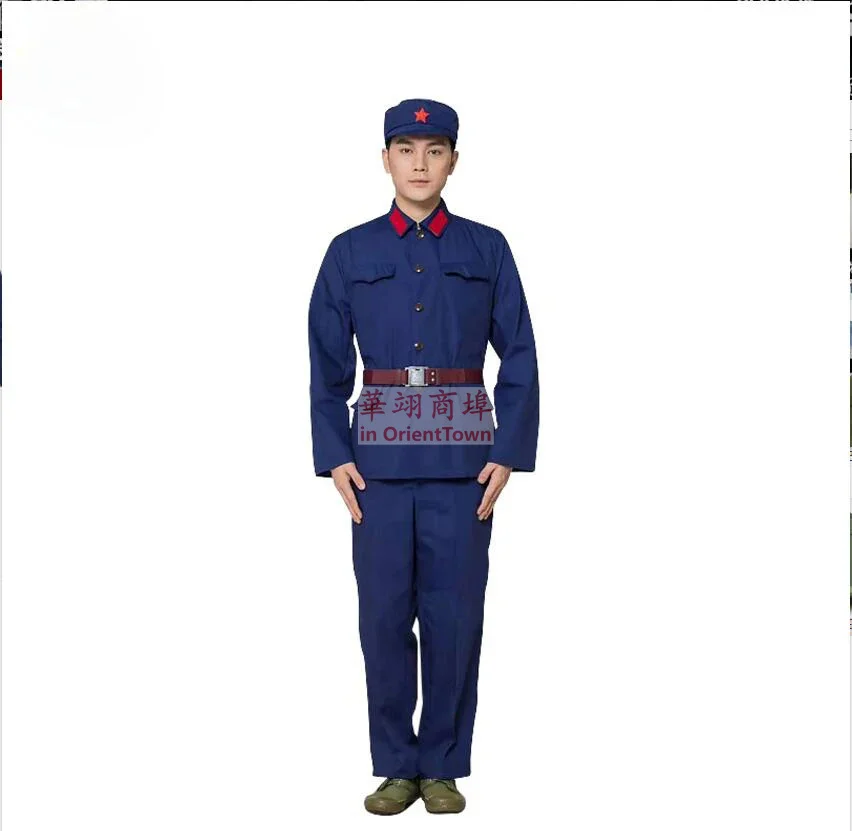 China Vietnam Oorlogsgewaad Oude Stijl 1965 Blauwe Zee Chinese Marine Uniform Dacron Militaire Pakken Speciale Arbeidsbescherming Overalls