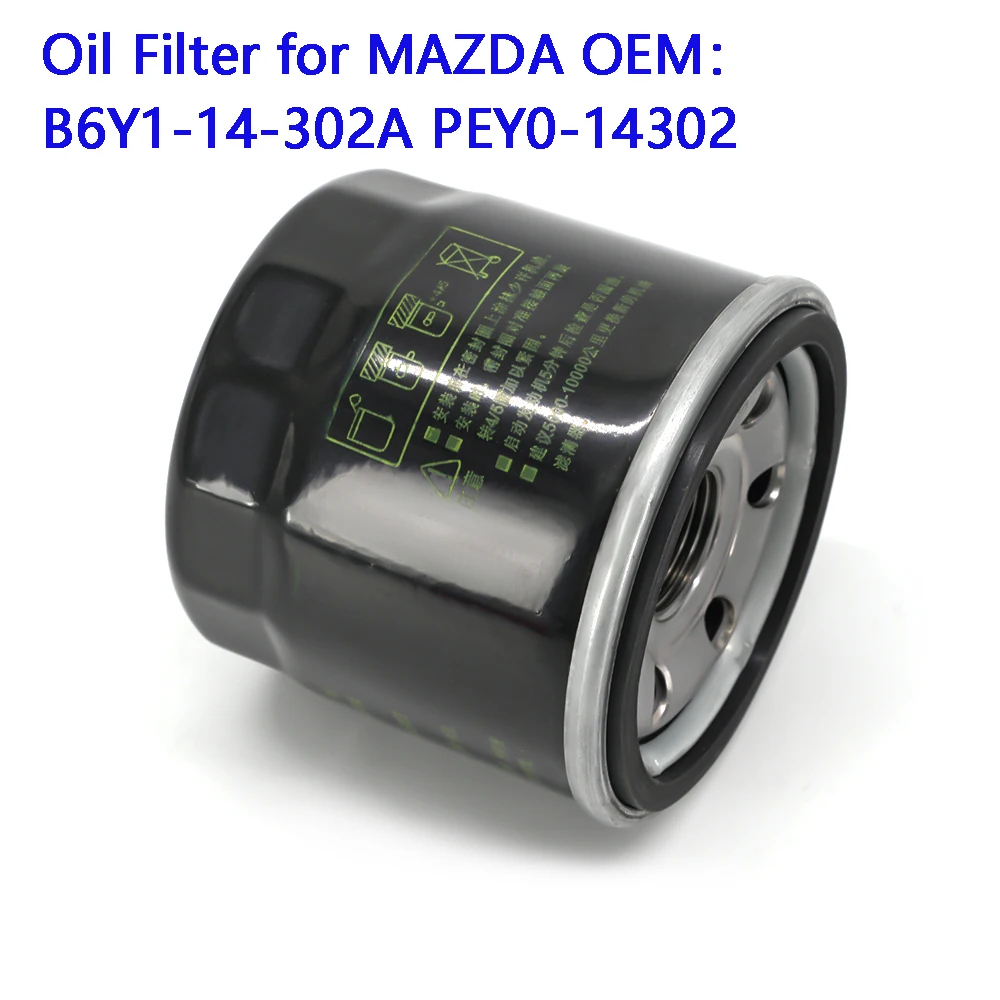 Oil Filter For MAZDA 121 2 3 323 Mazda 6 626 CX-3 CX-30 CX-5 DEMIO MX-3 MX-5 PREMACY XEDOS B6Y1-14-302A B6Y1-14302-9A