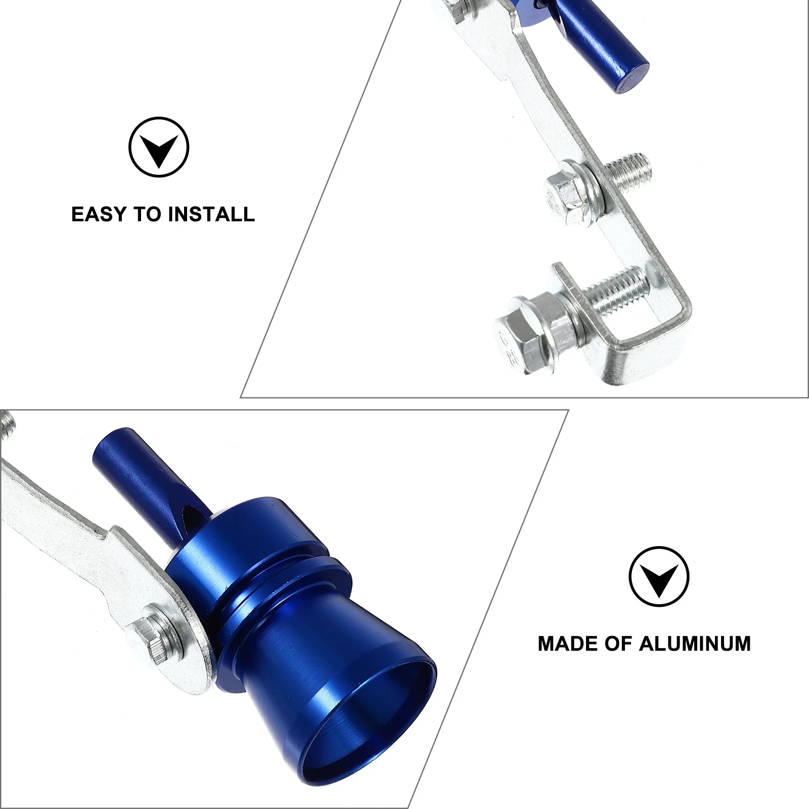 

Car Sound Whistle Aluminum Alloy Exhaust Pipe 25Cm Diameter 102Cm Length Easy Install Vehicle Noise Maker Tailpipe Simulator