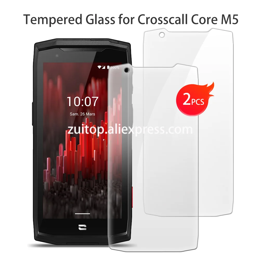 For Crosscall Core-M5 Tempered Glass Protective ON Crosscall Core-M5 5.45 Inch Screen Protector Smart Phone Cover Film