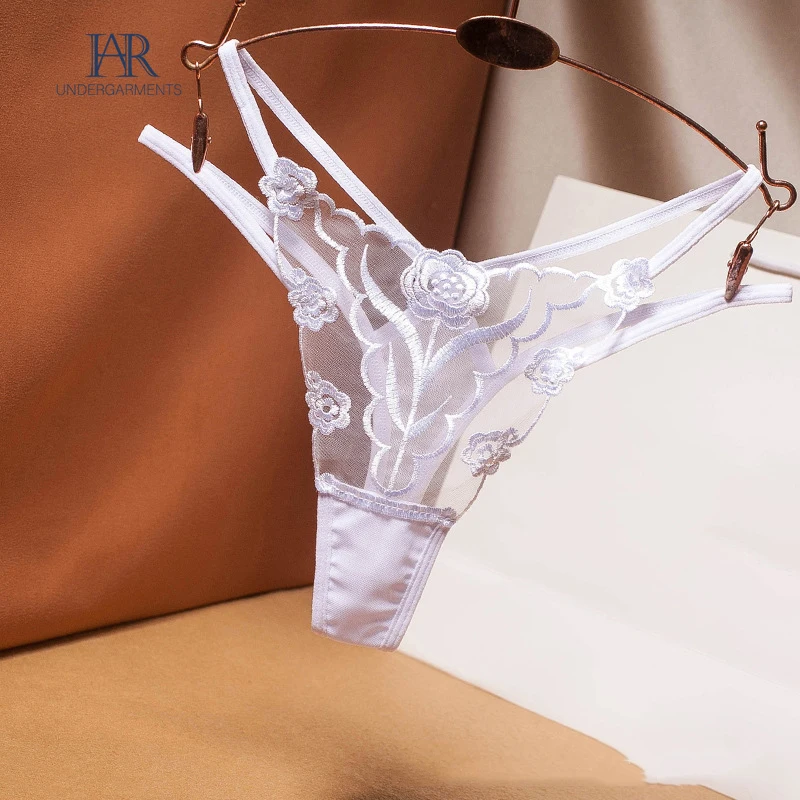 Lace Sexy Thong Ladies Cross Belt Soft Thin Hollow Women Panties Breathable G-String Seamless Transparent Female Lingerie