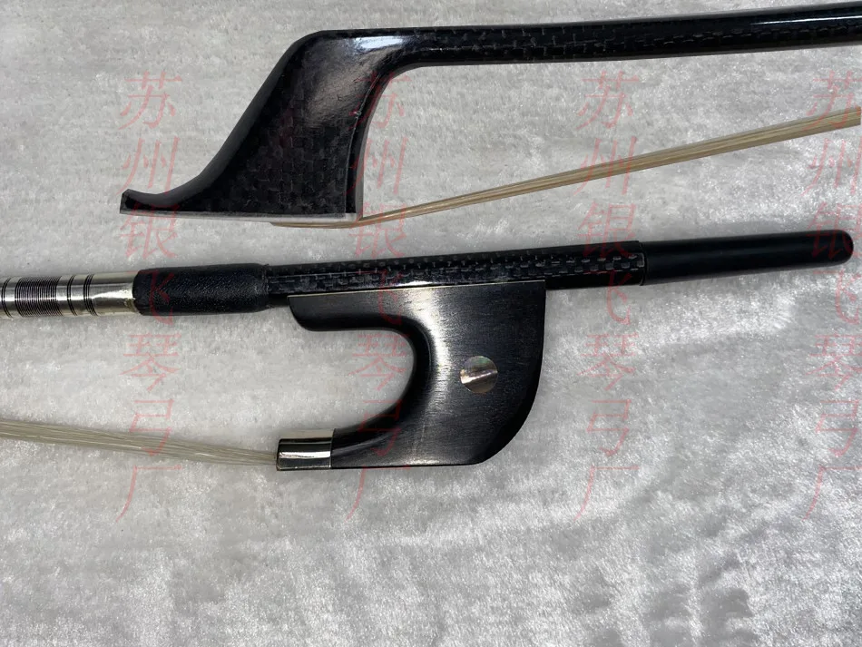 Carbon Fiber German Double Bass Bow, Colorful Shell, Mongolian White Horsehair, Low-End Sound, High-Quality Archet