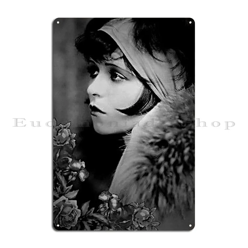 1920s Vintage Hipster Retro Antique Photo Print Dancer Clara Bow Edit Mysticladyart Metal Plaque Poster Wall Custom Club