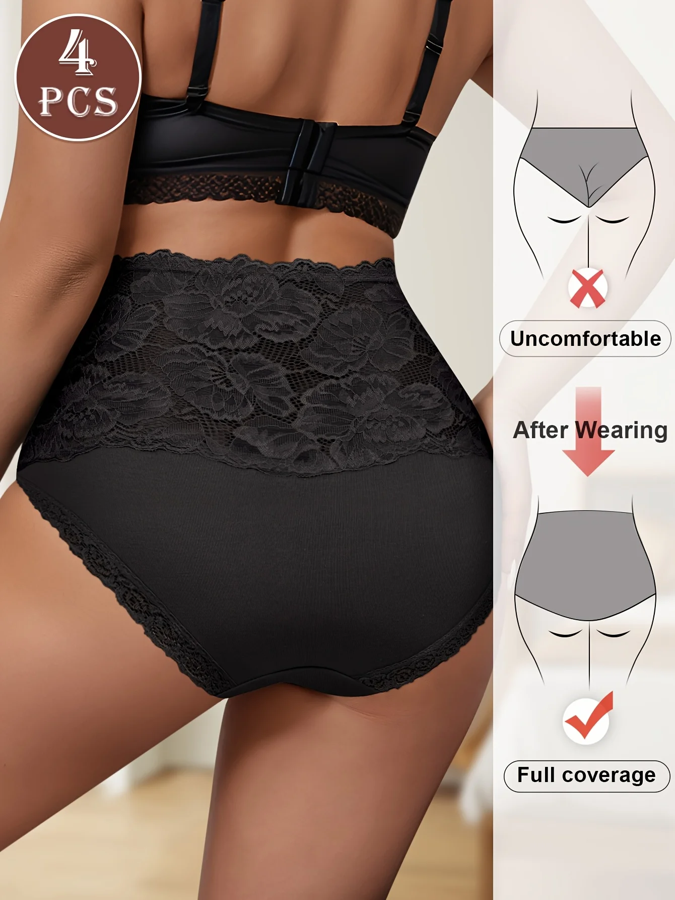 Thumbnail 3 - #10 Latest Womens Lace Trim Comfort Panties Updates