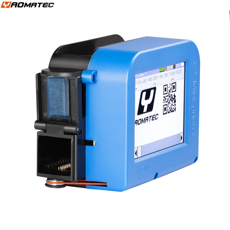 Have ink: 12.7mm inkjet printing gun QR Bar Batch Code Date Logo Expiry Label Portable mini Handheld Jet Thermal Inkjet Printer