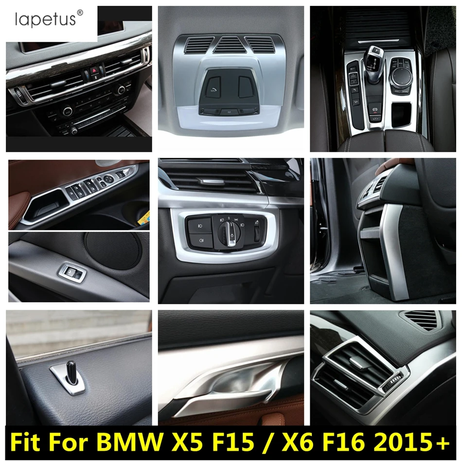 

Shift Gear Panel / Handle Bowl / Window Lift / Door Lock Cover Trim Accessories For BMW X5 F15 2014 - 2019 / X6 F16 2015 - 2019