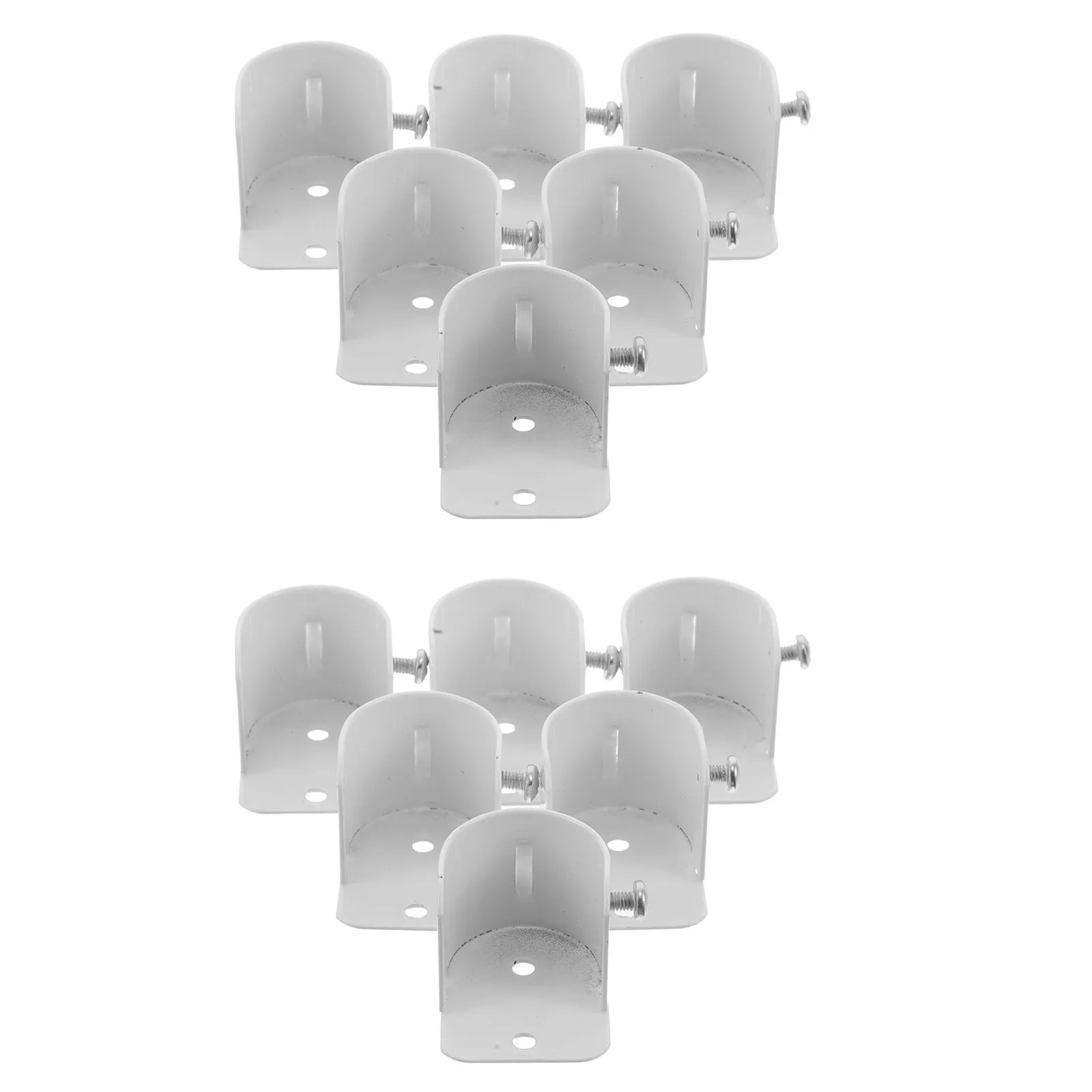 10Pcs Roman Rod Flanges Stainless Steel Heavy Duty Closet Pole Brackets Wardrobe Rod Support Mounting Socket Holders