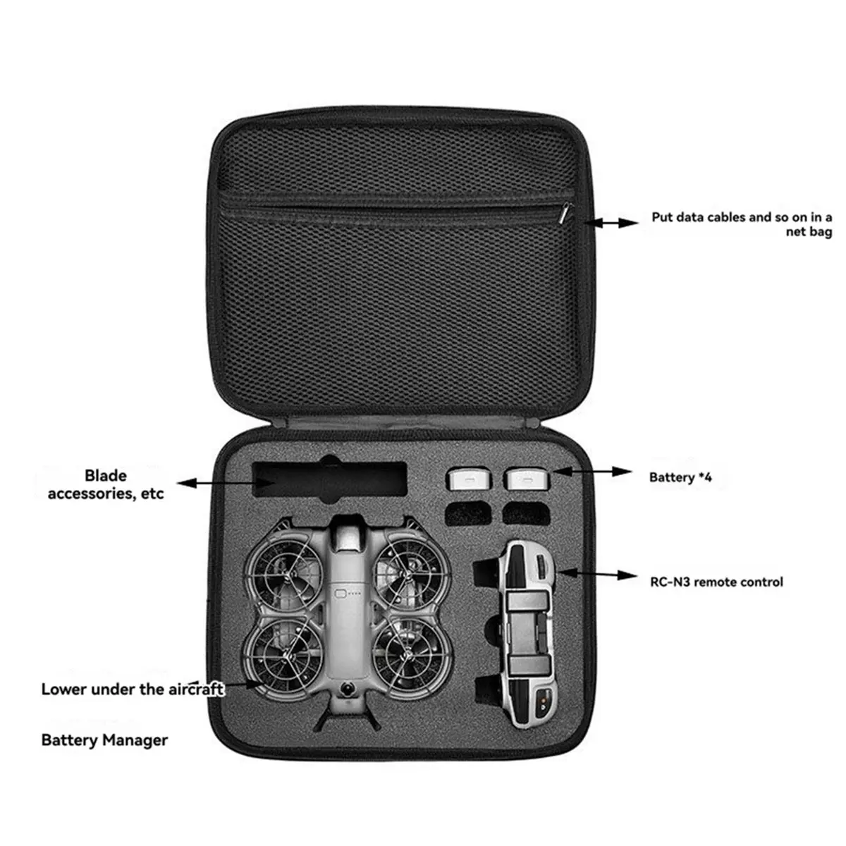 T1638C Tools-For Neo 2 Suitcase Backpack Drone Shoulder Bag for Neo2 Storage Box Hard Shell Case Handbag Accessories