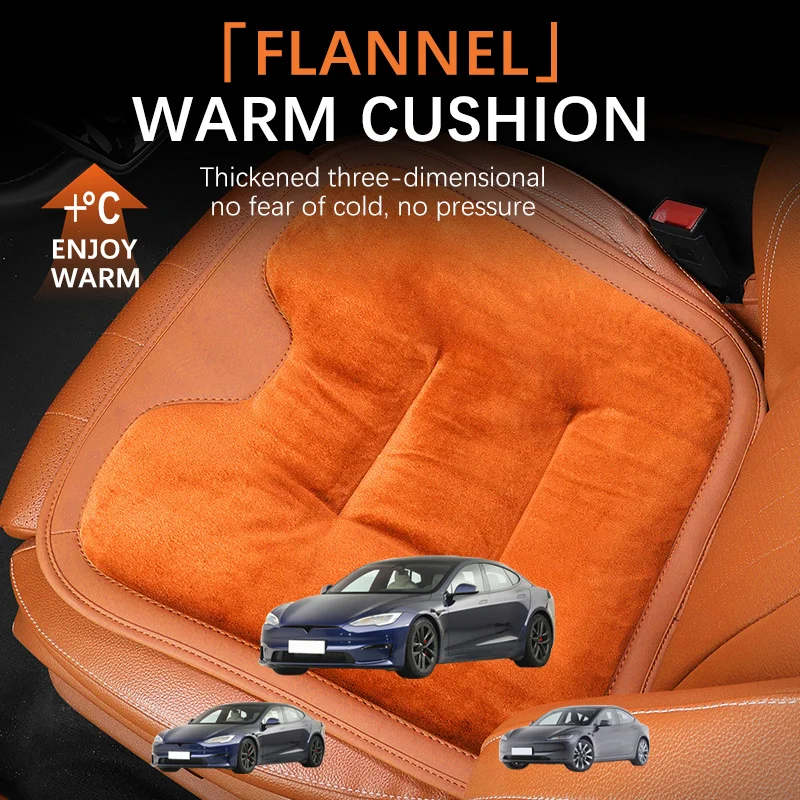 

Autumn and Winter Car Seat Cushion Plush Anti-slip Seat Cushion Warm and Wear-resistant For Tesla Model 3 Hodel S