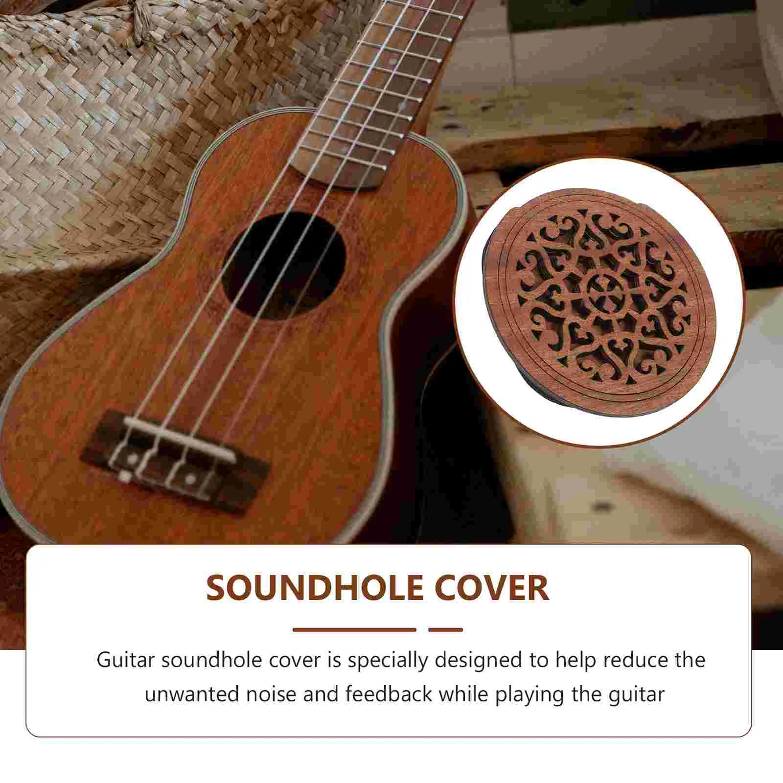 Guitar Screens Sound Hole Cover Acoustic Resonator Parts Electric Feedback Muter