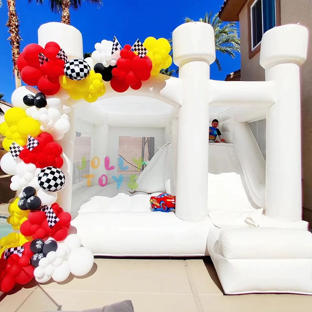 

Белый надувной батут для помещений с вентилятором