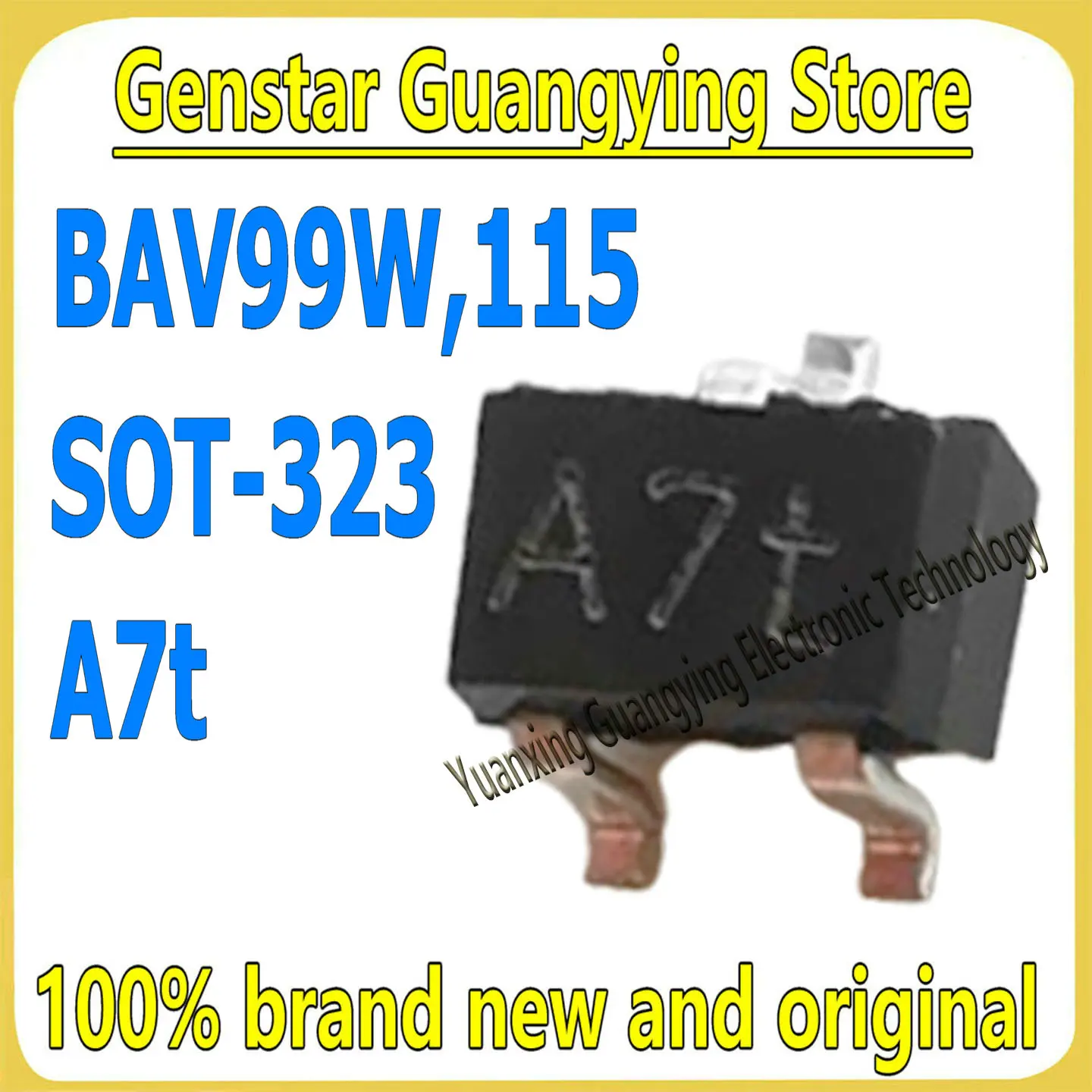 (10 Pieces) BAV99W,115 BAV99W Marking: A7t SOT-323 100V 150mA Switching Diode 100% Brand New
