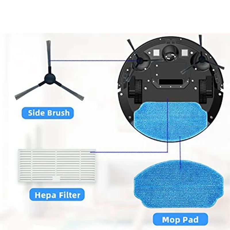 Для MAMNV BR150/BR151, ZCWA BR150/BR151, MANVINS G20 2-в-1 робот-пылесос и швабра, комбинированные запасные части