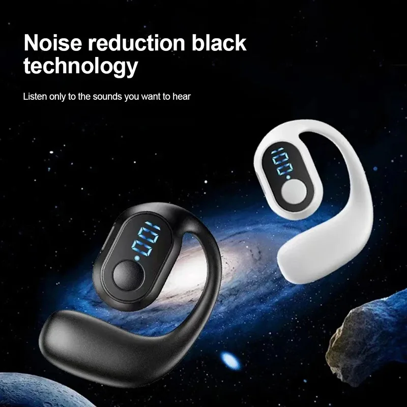 2024 NEW Bluetooth 5.3 Earphone Wireless Ear Hook Earphone HiFi Stereo Noise Reduction Touch Control Headset Waterproof Earbud