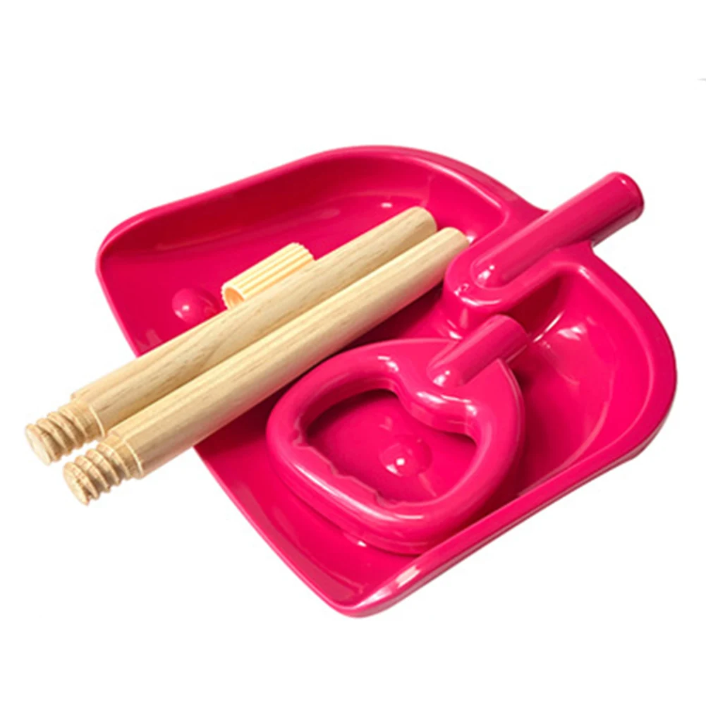 للعب الشتاء في الهواء الطلق للأطفال مجرفة الثلج القابلة للفصل مجرفة الثلج الخشبية للأطفال مع مغرفة بلاستيكية للشتاء #5