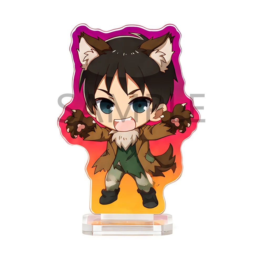 Attack on Titan 10cm Halloween Acrylic Stand Figures Keychain Anime Desktop Tabletop Ornament Otaku Fans Collectible Gift