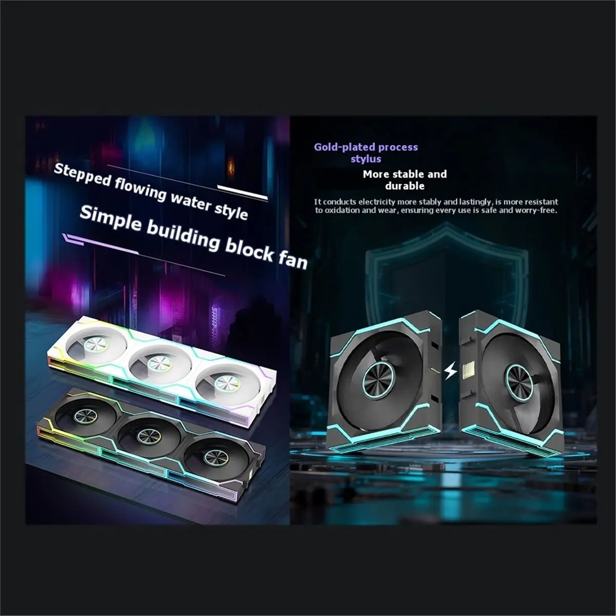 

Вентилятор охлаждения BAAY ARGB 120 мм, бесшумный, модульный, с возможностью соединения, RGB-подсветка, для игровых ПК, корпусов, водяных кулеров, радиаторов B