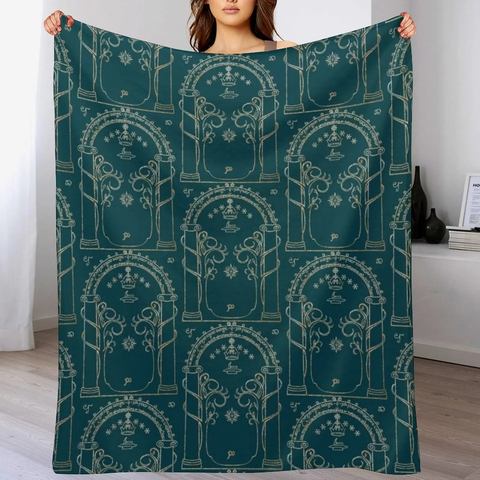 Gates of Moria Throw Blanket Luxurious Soft Blanket Holiday Gift for Family