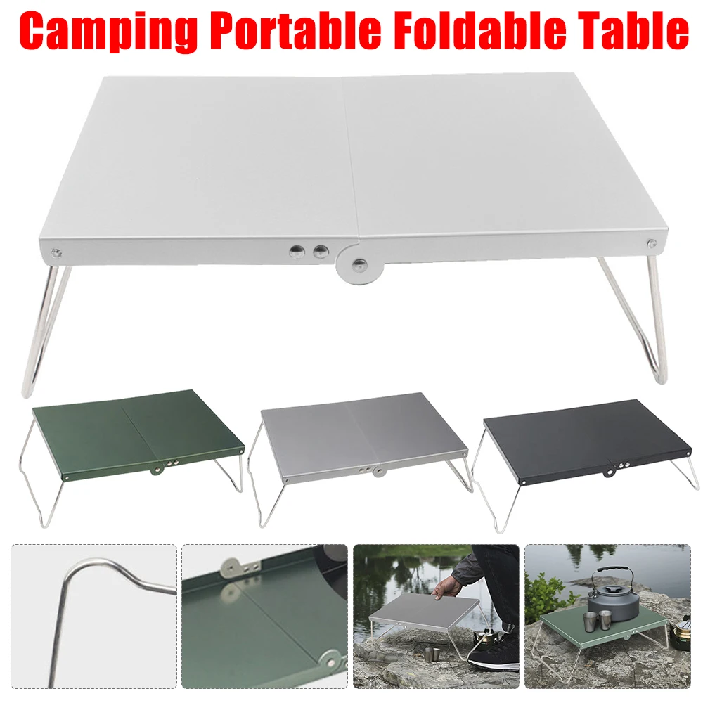 Portable Mini Beach Table with Carrying Bag Lightweight Outdoor Table Aluminum Alloy Ultralight Folding Table for Beach Picnic