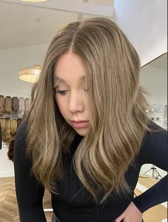 مرونة الظلام الكرمل البني الاصطناعية HD الدانتيل الشفاف شعر مستعار أمامي 22 بوصة موجة طبيعية قبل قطعها شعري ألياف سمراء #3