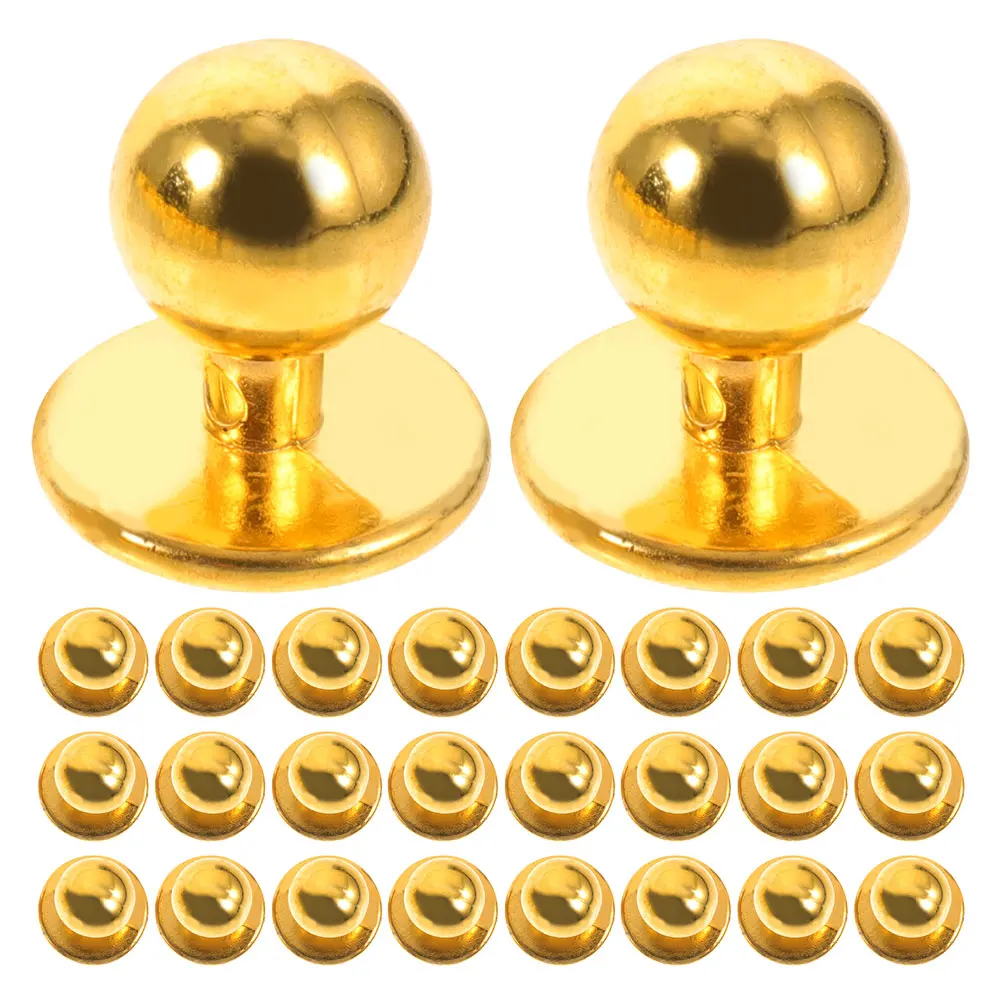 50pcs Chef Coat Buttons Plastic Studs Replacement Set For Uniforms Jackets Suits Sewing Diy Repairs Round Design