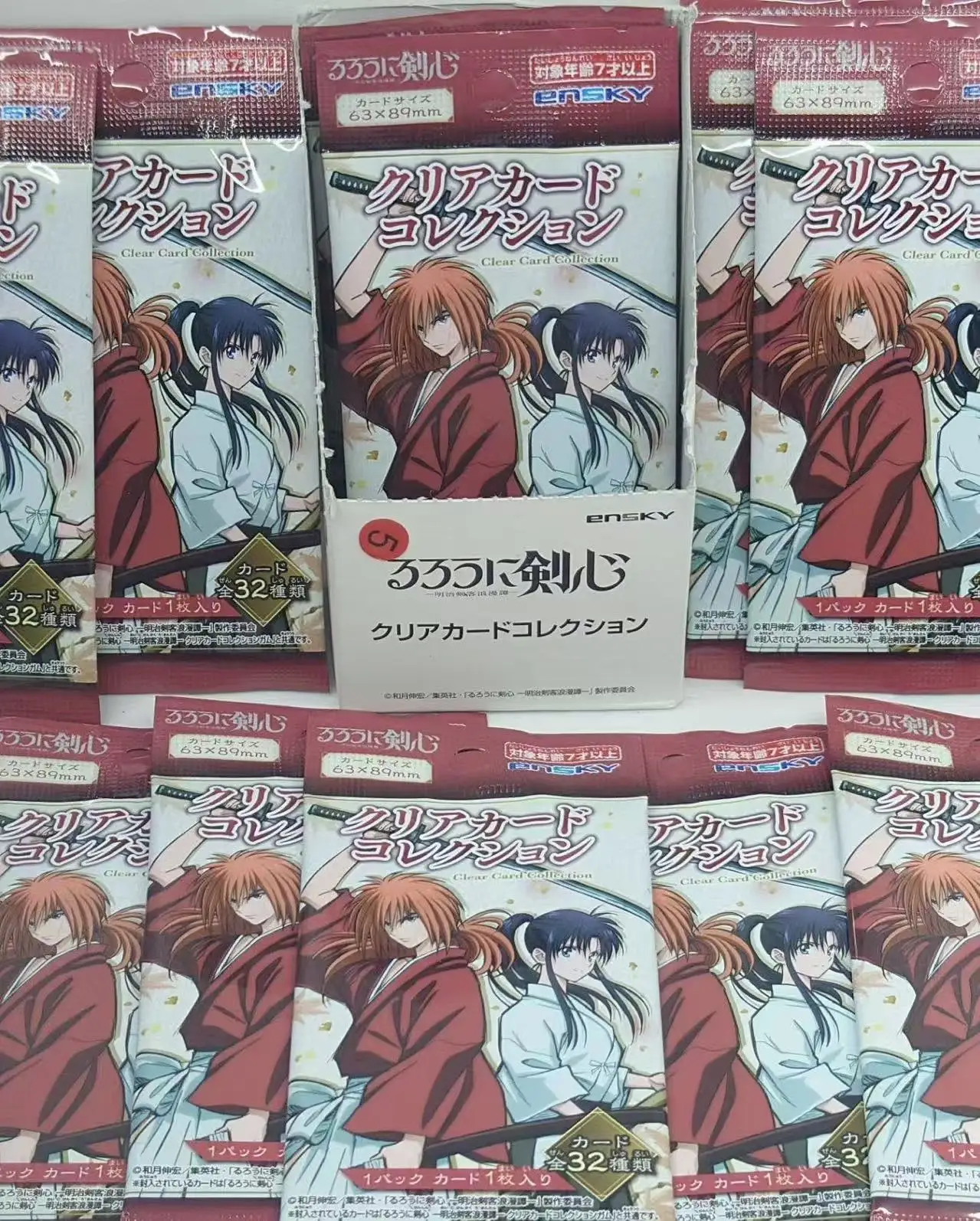 

Original Classic Japanese Anime Rurouni Kenshin Kenshin Himura 32 Types Transparent Card Children's Collection Card Gift