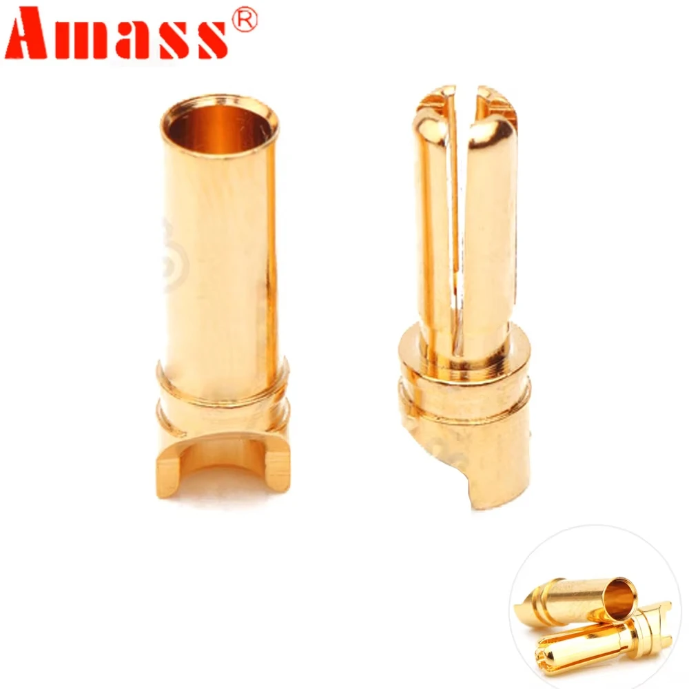 5/10/20/50 pairs Amass 3.5mm Banana Plug Male Female Connector Gold Plated for Rc Battery Rc Motor ESC Rc Accessories