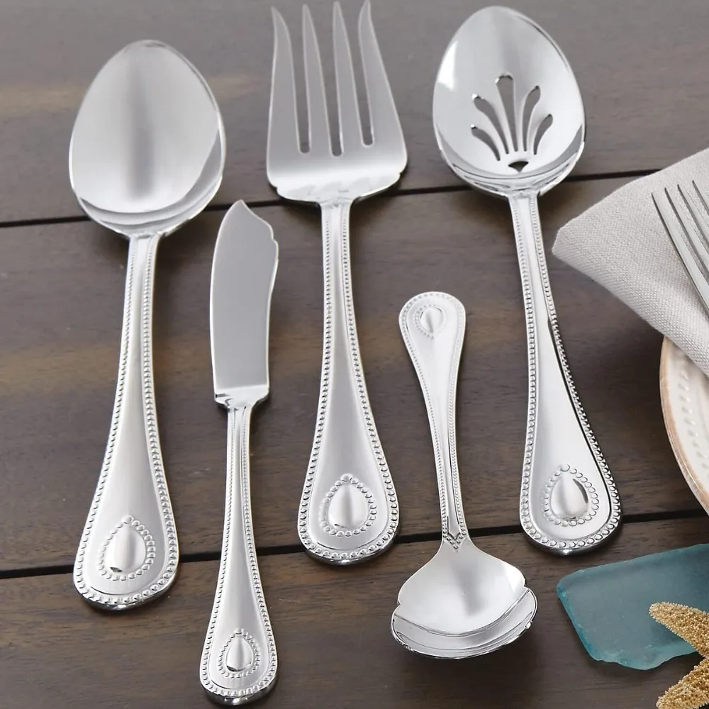 طقم أطباق French Perle مكون من 65 قطعة من Lenox، 11.30 رطل