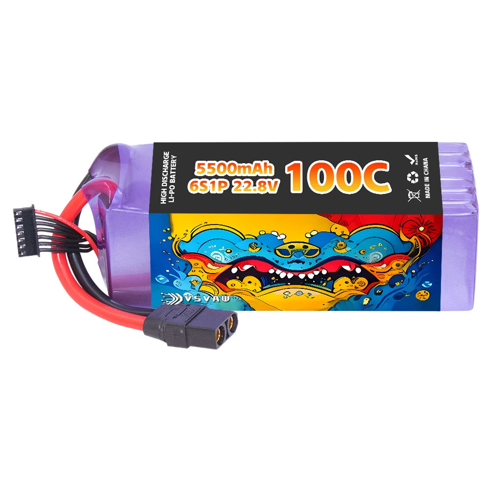 MAX Upgrade 100C VSVAW 5500mAh 22.8V 6S Lipo Battery HV Remote Control Car Model Ship Model FPV Toy Lithium ion Battery