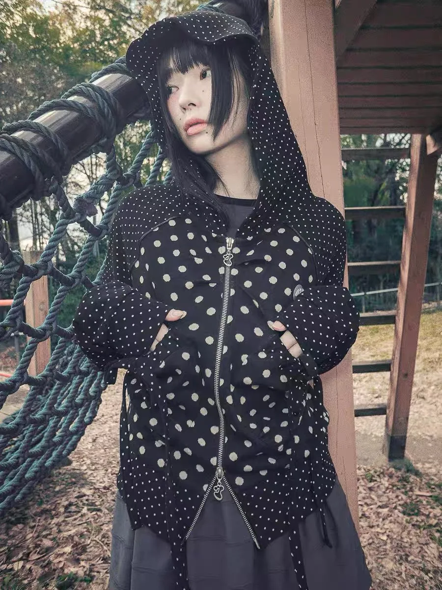 Casual Sle Color Blo Hoodie Jaet Women's Slim Fit Top Spring 2025 Cotton Long Sve Zipper Closed Pattern