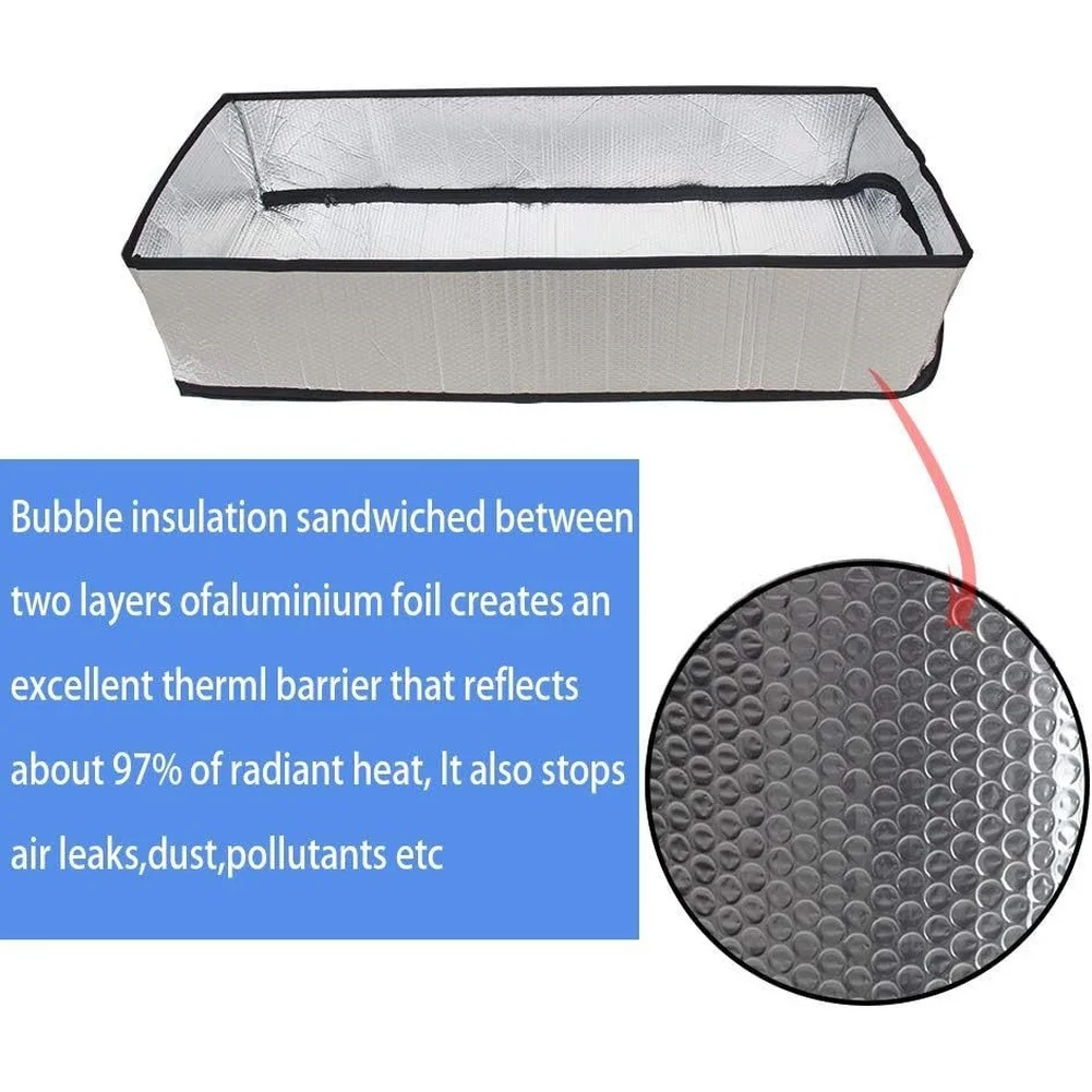 Aluminum Foil Attic Stair Insulation Cover 138x64x28cm Silver Thermal Barrier Bubble Layer For Staircase Heat Loss Prevention Ho