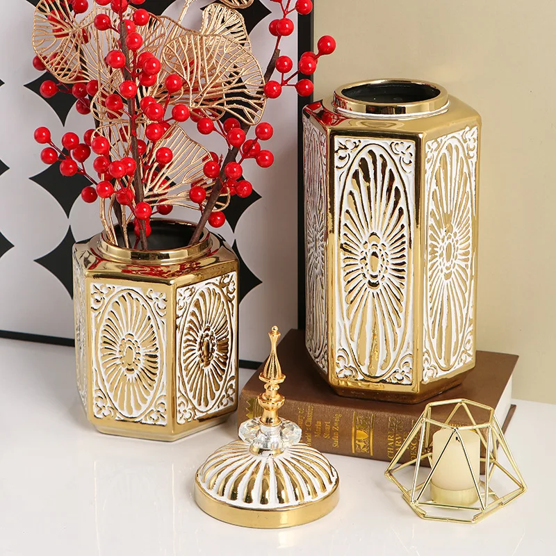 American Ceramic General's Altar, Storage Jars, Decorative Crafts, Light Luxury Middle East Retro foyer, Home, Living Room Decor