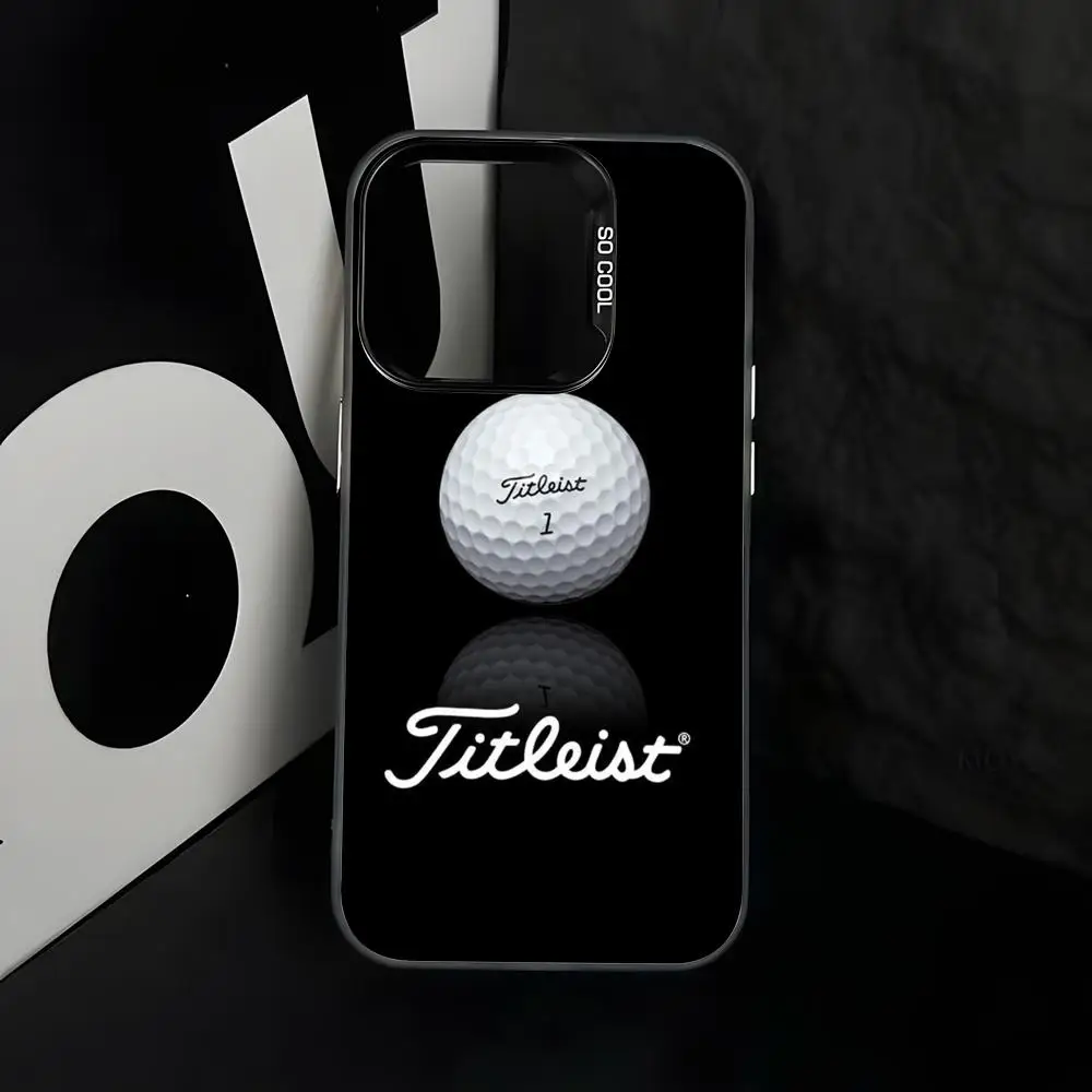 Sport Golf T-TitleisTsES Ball Phone Case For lMDColor Silver Shell For lPhone 17 16 e 15 14 13 12 11 Pro Max Plus