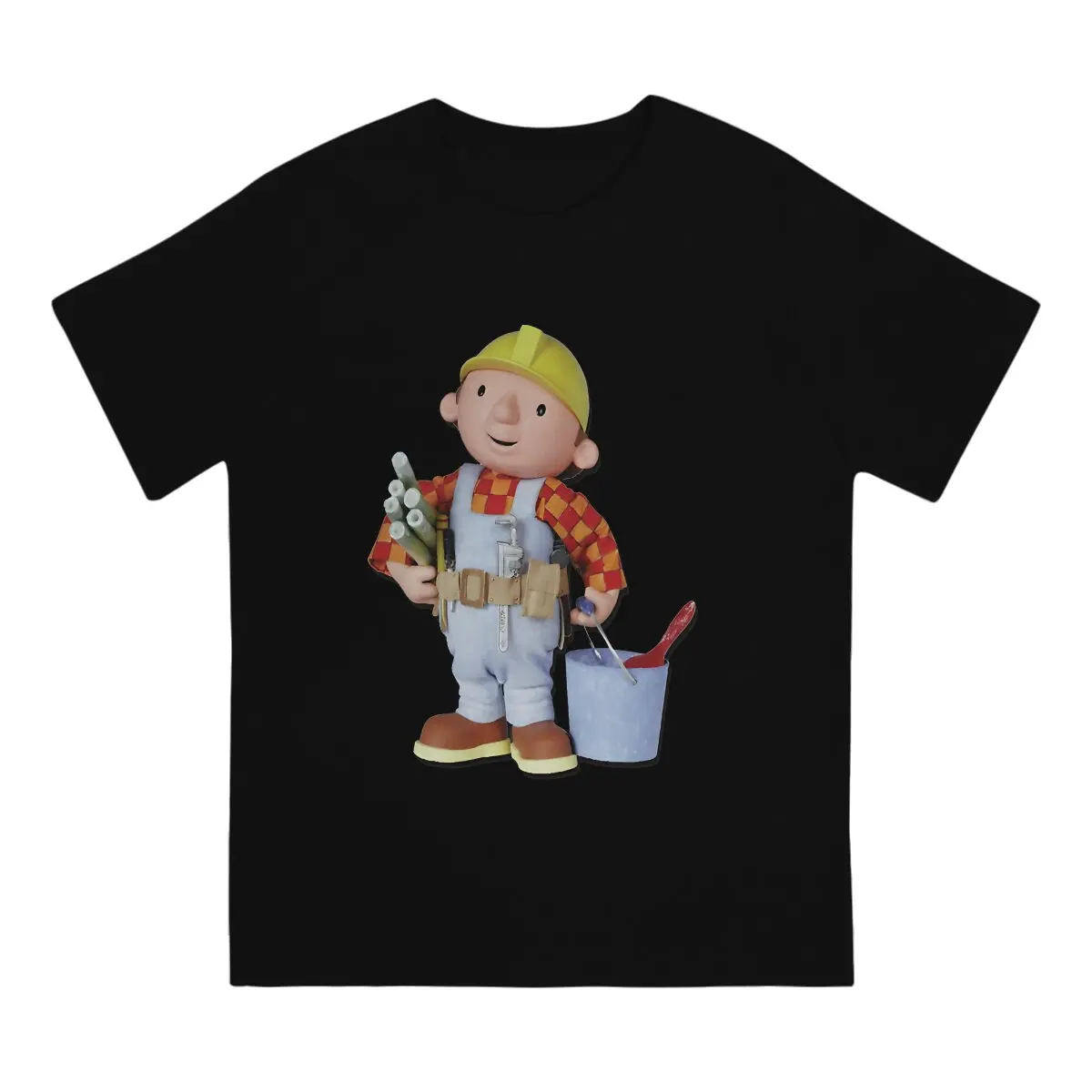 Bob The Builder Anime Fix Tshirt Graphic Men Tops Vintage Goth Summer Short Sleeve Cotton Harajuku T Shirt