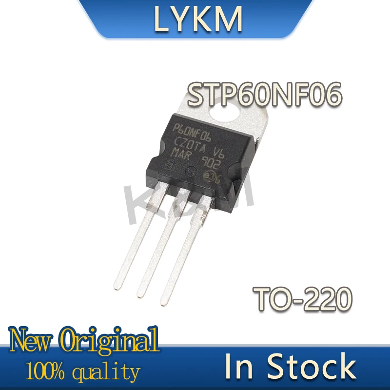 10/PCS New Original P60NF06 STP60NF06 in-line TO-220 field effect MOS tube 60A60V In Stock