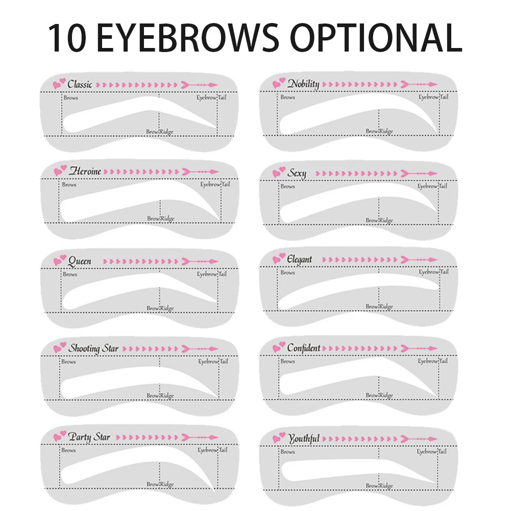 Grooming Eyebrow Stencil Kit Grooming Eyebrow Stencil Kit Gift for Beginners DIY Reusable Brow Template Gadgets