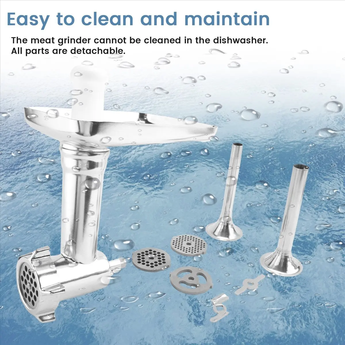 newyear828 Metal Food Grinder Attachment for Stand Mixers, Meat Grinder Attachment Kitchen Tools